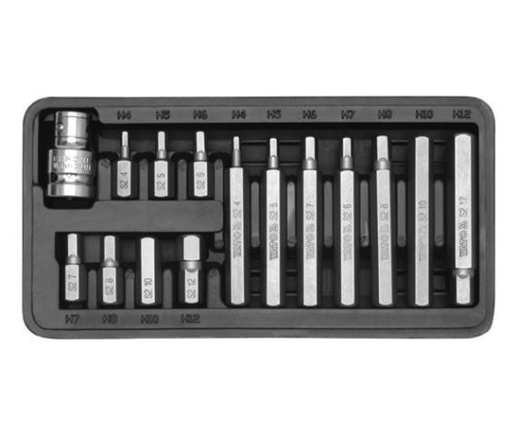 Yato hex screwdriver bit set 15 pcs. in solid metal case, S2 steel (YT 0413) - Picture 1 of 1